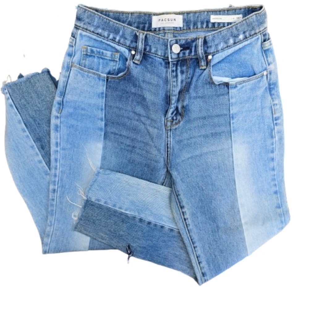 Pacsun Two Tone High Rise Vintage Icon Denim Women's Jeans Sz 26